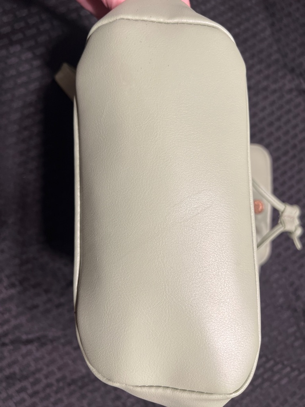 Alexis Bendel Light Sage Quilted Mini Drawstring Backpack with Gold Logo - Picture 6 of 8